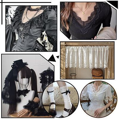 Spandex Lace Ribbon OCOR-WH0105-234B-1
