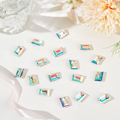 30Pcs Glass Rhinestone Cabochons RGLA-BBC0001-03-1