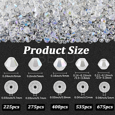 25 Strands 5 Styles Transparent Electroplate Glass Beads Strands GLAA-PA0001-34-1