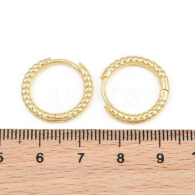 Brass Huggie Hoop Earrings KK-CBA8324-18A-G-1