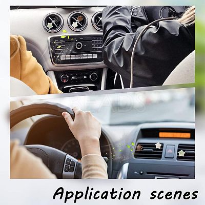5Pcs Star Gemstone Car Air Vent Clips AJEW-PH00496-01-1