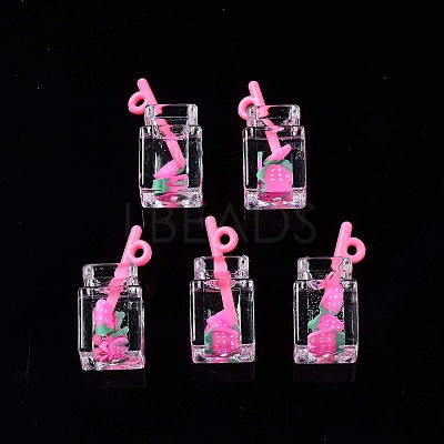 Imitation Drink Resin Pendants CRES-S359-32H-1
