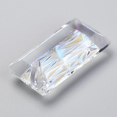 Embossed Glass Rhinestone Pendants GLAA-J101-07B-001MO-1
