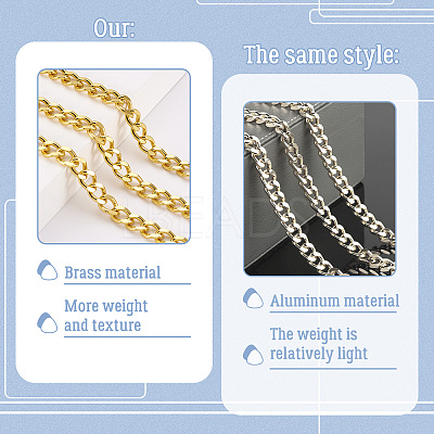 9.84 Feet Brass Faceted Curb Chains CHC-TA0001-31-1