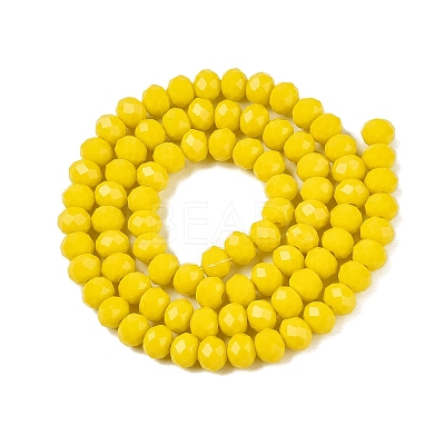 Opaque Solid Color Imitation Jade Glass Beads Strands EGLA-A044-P6mm-D04-1