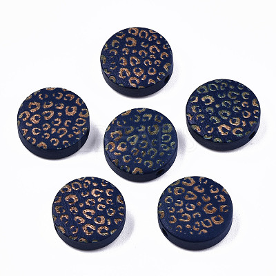 Painted Natural Wood Beads WOOD-T021-49A-02-1