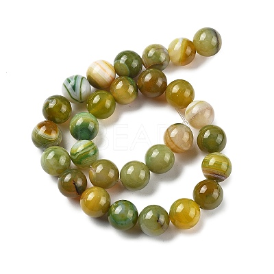 Natural Multi-Color Agate Beads Strands G-A261-B14-14mm-1