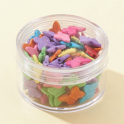 100Pcs Opaque Acrylic Beads MACR-FS0001-57-1