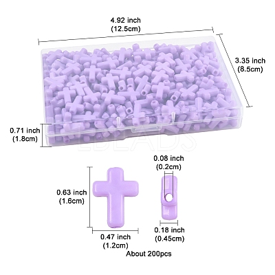 200Pcs Opaque Acrylic Beads SACR-FS0001-39F-1