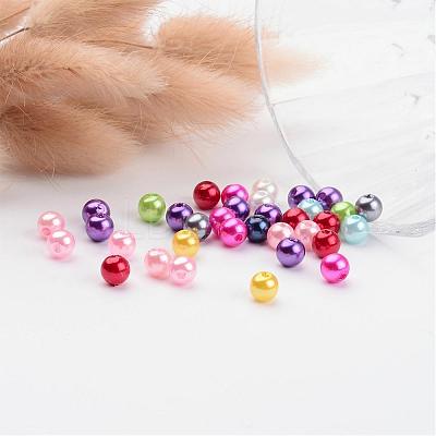 Mixed Acrylic Pearl Round Beads For DIY Jewelry and Bracelets X-PACR-6D-M-1