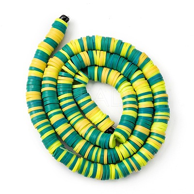 Handmade Polymer Clay Beads Strands CLAY-R089-6mm-T02B-35-1