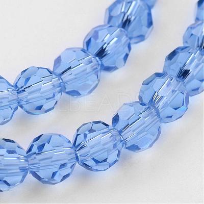 Transparent Glass Bead Strands GLAA-G013-10mm-25-1