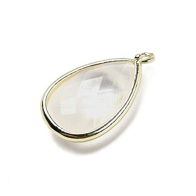 Natural Dyed Quartz Crystal Faceted Pendants G-M431-17G-01-1