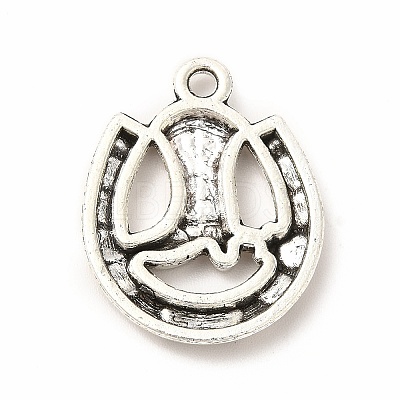 Tibetan Style Alloy Pendants PALLOY-B012-01A-AS-1
