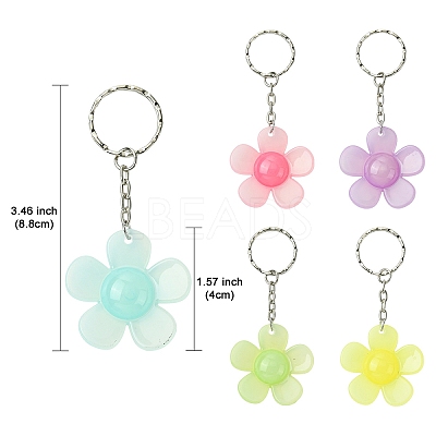Flower Resin Keychain KEYC-YW00152-01-1