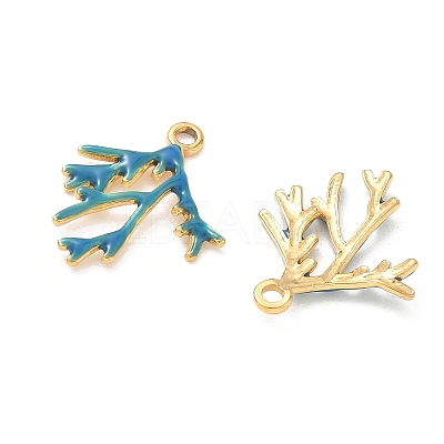 304 Stainless Steel Enamel Pendants STAS-Q119-12G-01-1