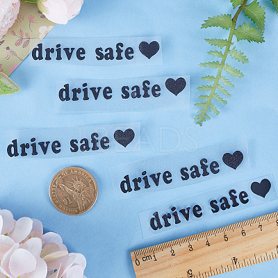 Laser PVC Drive Safe Self Adhesive Car Stickers STIC-WH0013-09C-1