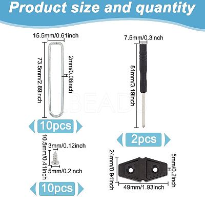 10 Sets Iron & Plastic Photo Frame Bracket ODIS-GO0001-04A-1