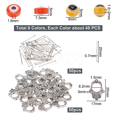 820Pcs DIY Evil Eye Themed Pendant Making Kits DIY-NB0004-89-1
