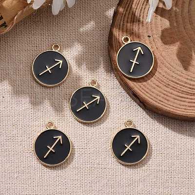 Alloy Enamel Pendants X-ENAM-S124-01A-08F-1