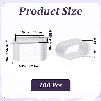 100Pcs Aluminum Beads ALUM-CP0001-01-1