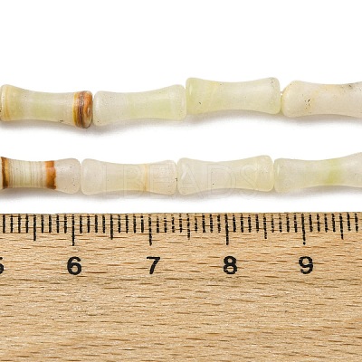 Natural Green Banded Calcite(Afghan Jade) Beads Strands G-L624-G11-12x5mm-1