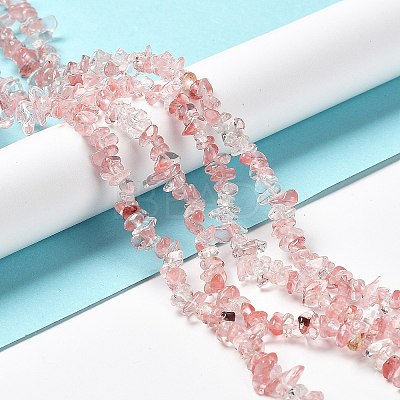 Cherry Quartz Glass Beads Strands G-E607-A03-1