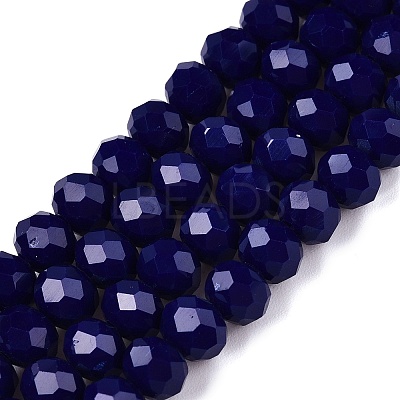 Opaque Solid Color Imitation Jade Glass Beads Strands LS-EGLA-A044-P6mm-D07-1