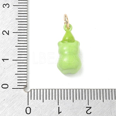 Brass Enamel Pendants KK-CBAE20A-01J-G-1