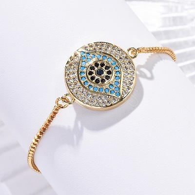 Adjustable Brass Box Chain Bolo Bracelets BJEW-P196-05G-1