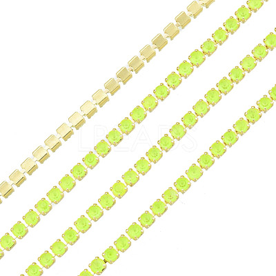 Brass Rhinestone Strass Chains CHC-N017-003A-B02-1