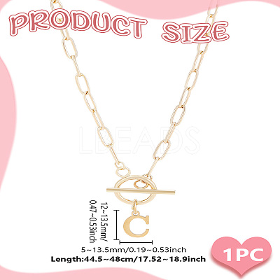 304 Stainless Steel Letter Pendant Necklaces NJEW-LP0001-52C-G-1
