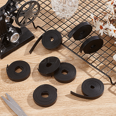 1M Flat PU Leather Cord WL-WH0004-10-1