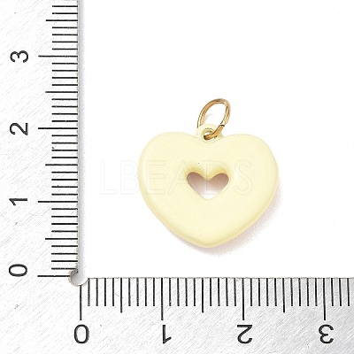 Valentine's Day 304 Stainless Steel Enamel Pendants SA-CBA08A6-07B-G-1