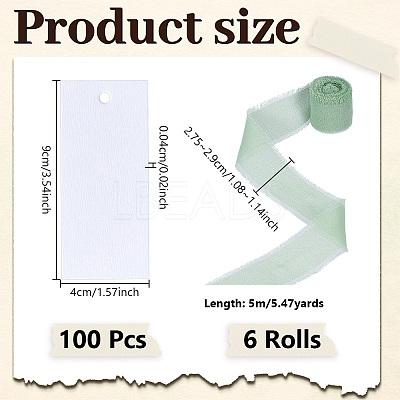 50Pcs Rectangle Blank White Paper Gift Tags CDIS-WH0021-059A-1