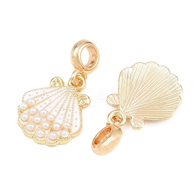 Alloy Enamel European Dangle Charms AL-CBAC2D3-03G-01-1