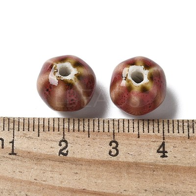 Vintage Porcelain Pumpkin Beads PORC-L080-H15-1