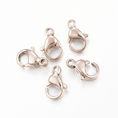 Ion Plating(IP) 304 Stainless Steel Lobster Claw Clasps LS-X-STAS-H353-E-02RG-1