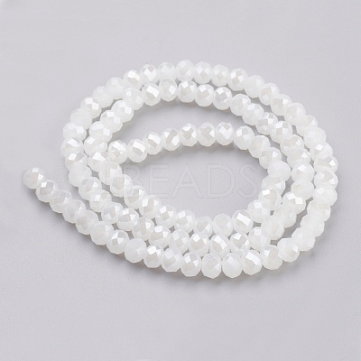 Electroplate Glass Beads Strands X-GLAA-K027-03AB-1
