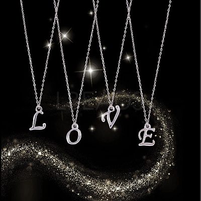 Alloy Mixed Letter Pendants PALLOY-PH0012-42-1