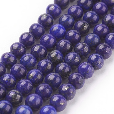 Natural Lapis Lazuli Beads Strands X-G-G087-4mm-1