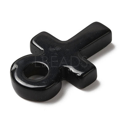 Natural Obsidian Pendants G-R492-03K-1