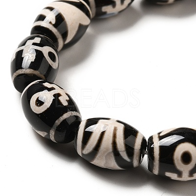 Tibetan Style dZi Beads Strands G-F726-A14-1
