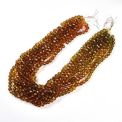 Baking Paint Transparent Glass Beads Strands LS-DGLA-A035-T10mm-A05-1