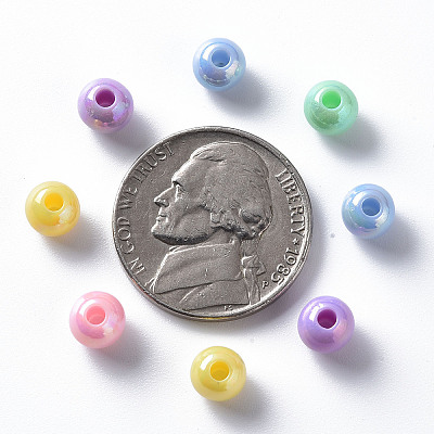 Opaque Acrylic Beads X-MACR-S370-D6mm-M1-1