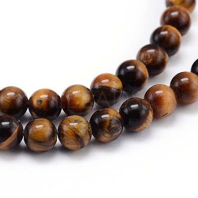 Natural Tiger Eye Beads Strands X-G-J303-11-4mm-1