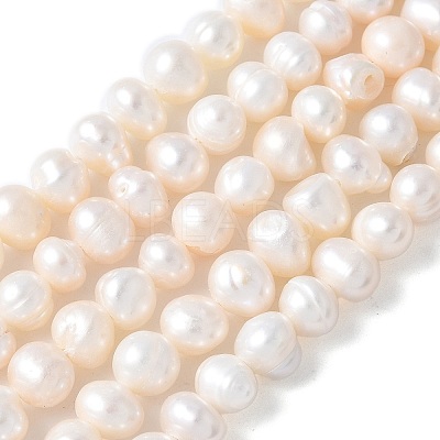 Natural Cultured Freshwater Pearl Beads Strands PEAR-I007-07O-10C-1