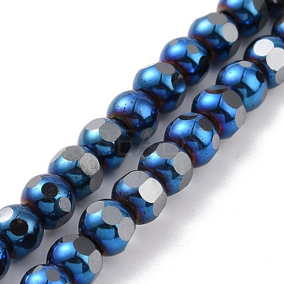 Electroplated Non-magnetic Synthetic Hematite Beads Strands G-G862-02E-1