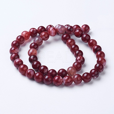 Natural Agate Beads Strands X-G-G754-04-8mm-1