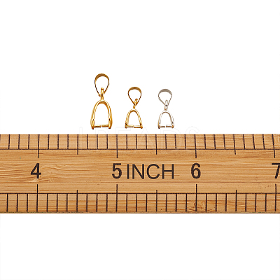 Brass Ice Pick Pinch Bails KK-TA0007-51-1